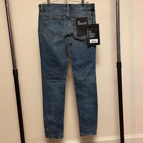 Alexander Wang Denim Jeans 002 Straight Leg Relaxed Fit - Picture 4 of 7